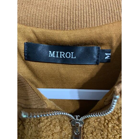 Mirol Sherpa Fleece Size Meduim Zip Up Brown - Picture 3 of 12